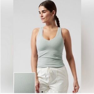Athleta Aurora Ribbed V neck Tank Top
